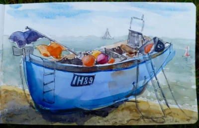 Fishing Boat on Sizewell Beach, Suffolk