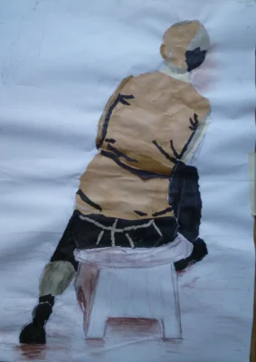 Stella, Torn Paper Collage